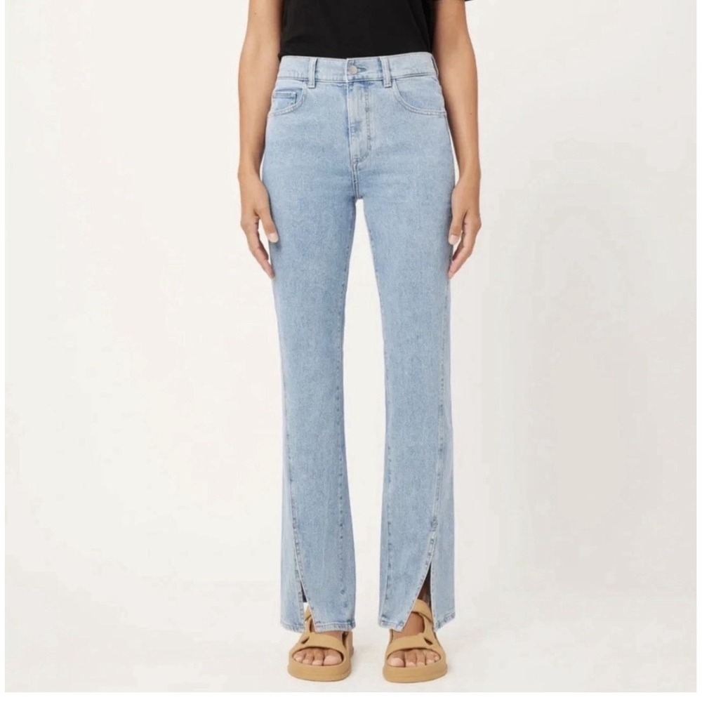 DL1961 Patti High Rise Vintage 31" Straight Slit Hem $219 Jeans Sz 24